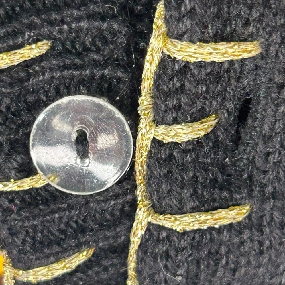 Vintage Patchwork Style Knit Christmas‎ Cardigan Sweater Vest - Women's Size 1X - Picture 9 of 12